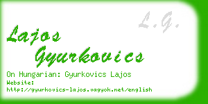 lajos gyurkovics business card